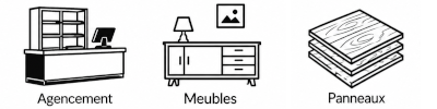 Agencement, meubles et panneaux bois