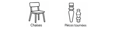 Finition des chaises et pi�ces tourn�es